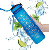 32oz Motivational Water Bottle with Time Marker - Leak-Proof BPA-Free Sports Bottle with Removable Strainer & Carrying Strap