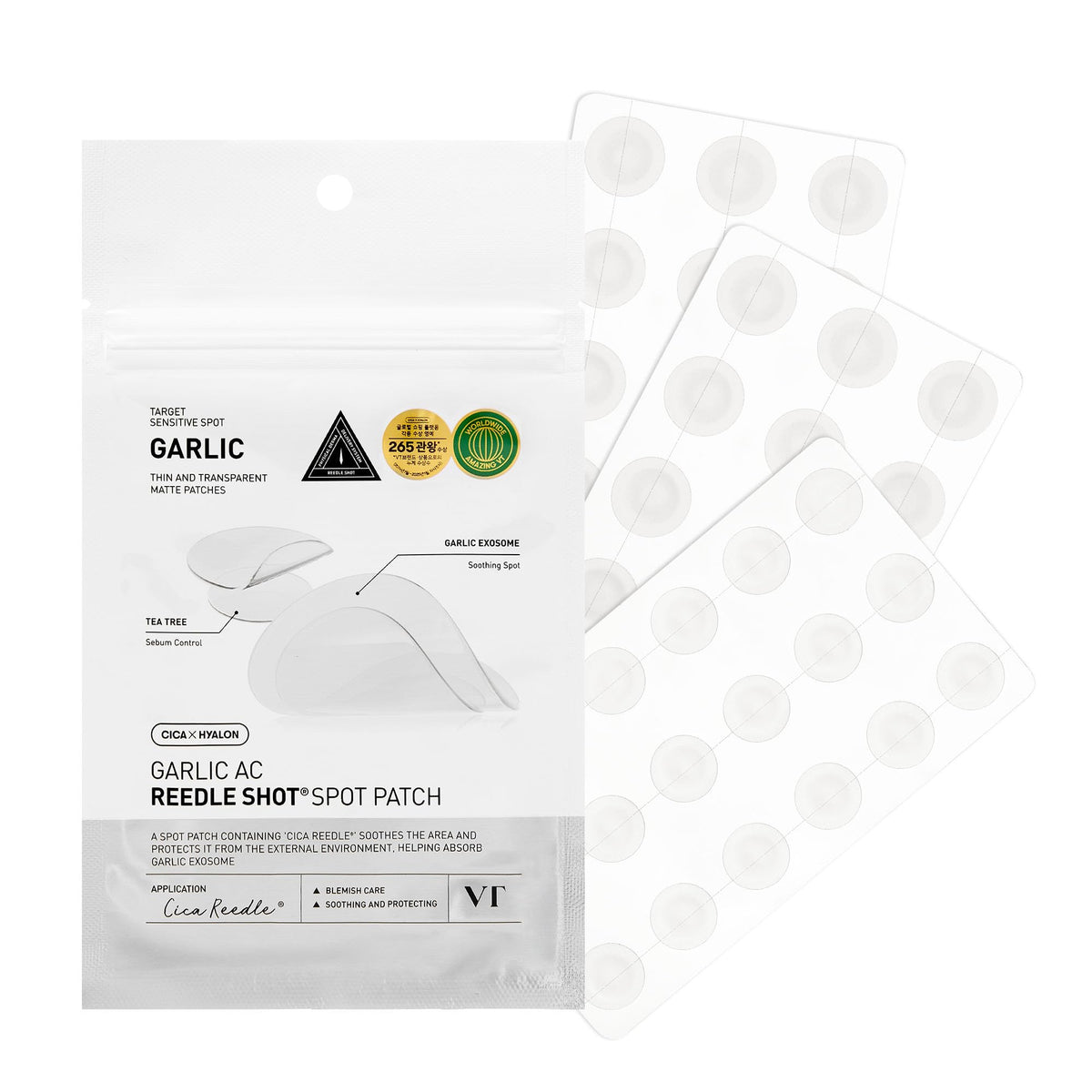 VT COSMETICS Garlic AC Reedle Spot Patches: Powerful Acne Treatment (48 Patches)