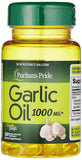 Puritans Pride Garlic Oil Supplement - 1000mg, 100 Softgels