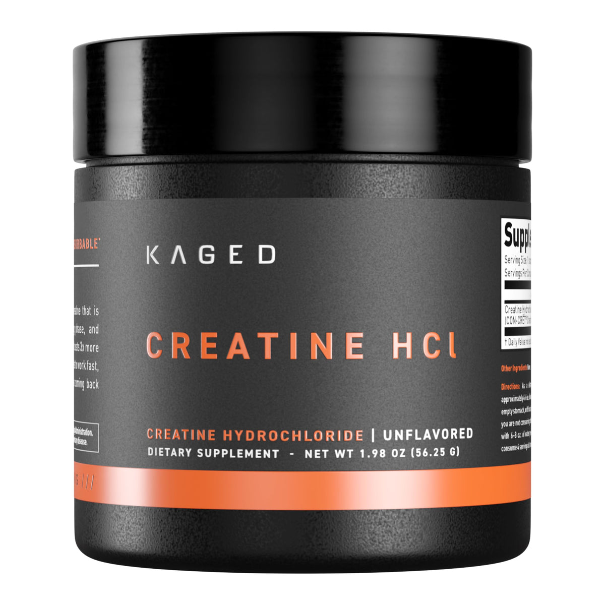 Kaged Creatine HCl Powder Unflavored - 75 Servings - Highly Soluble Muscle Building Supplement