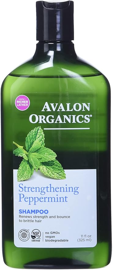Avalon Organics Strengthening Peppermint Shampoo 11 Fl Oz Copy
