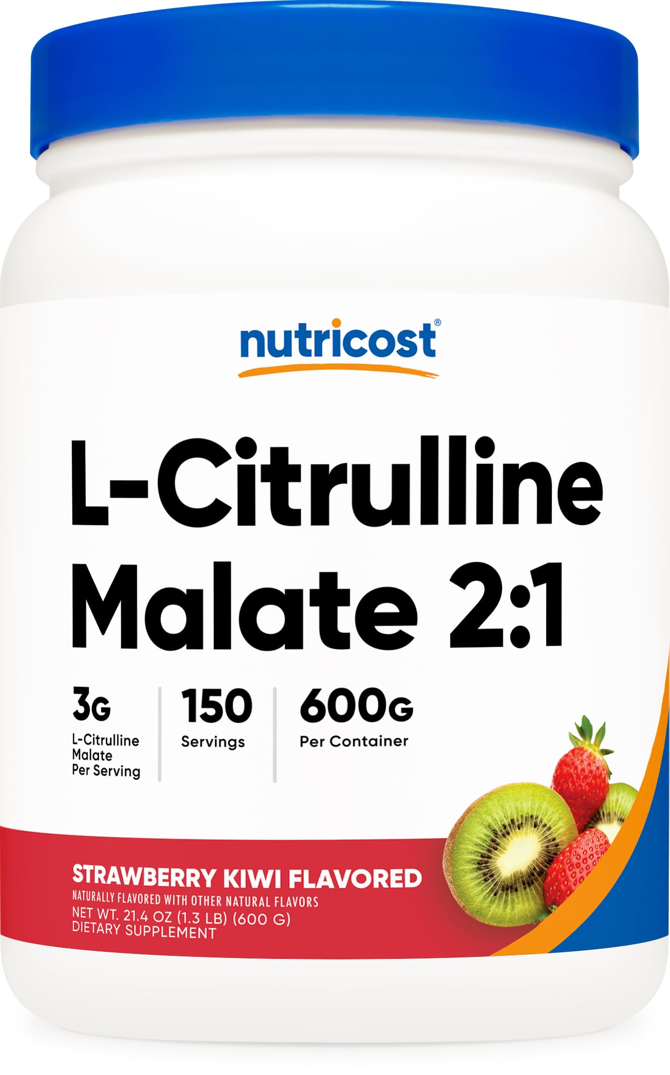 Nutricost L-Citrulline Malate 2:1 Powder - Strawberry Kiwi, 600g
