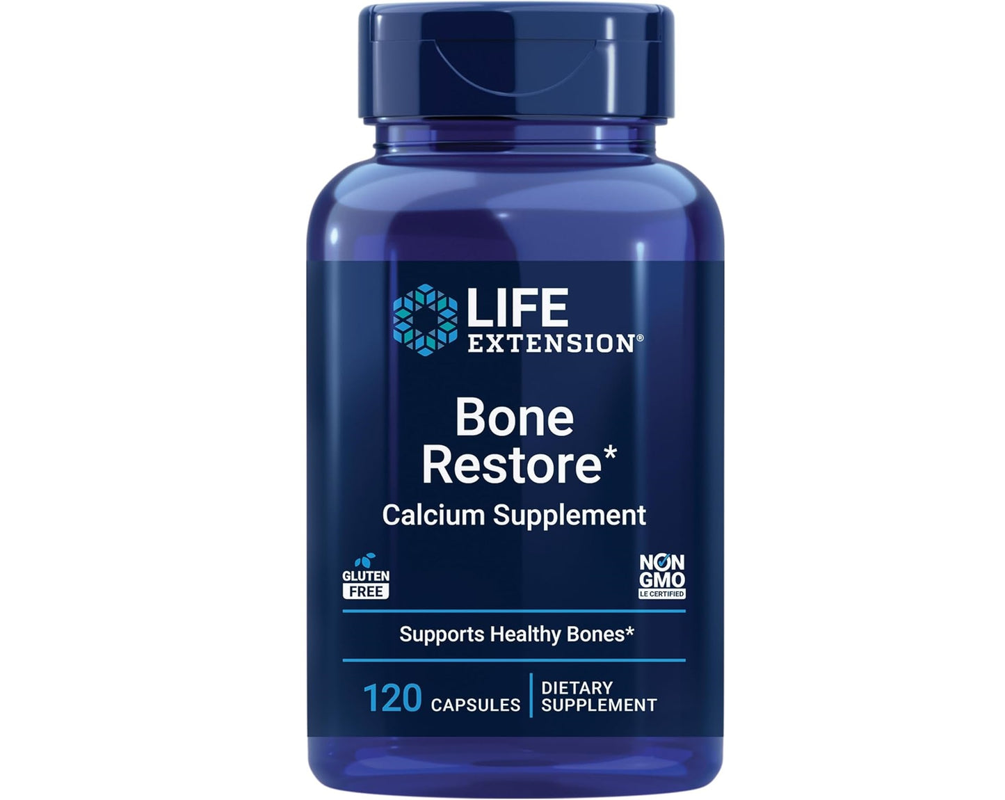 Life Extension Bone Restore – Helps Maintain Healthy Bone Density - Calcium, Vitamin D3, Magnesium, Zinc, Boron and Other Bone-Healthy Minerals - Non-GMO, Gluten-Free – 120 Capsules