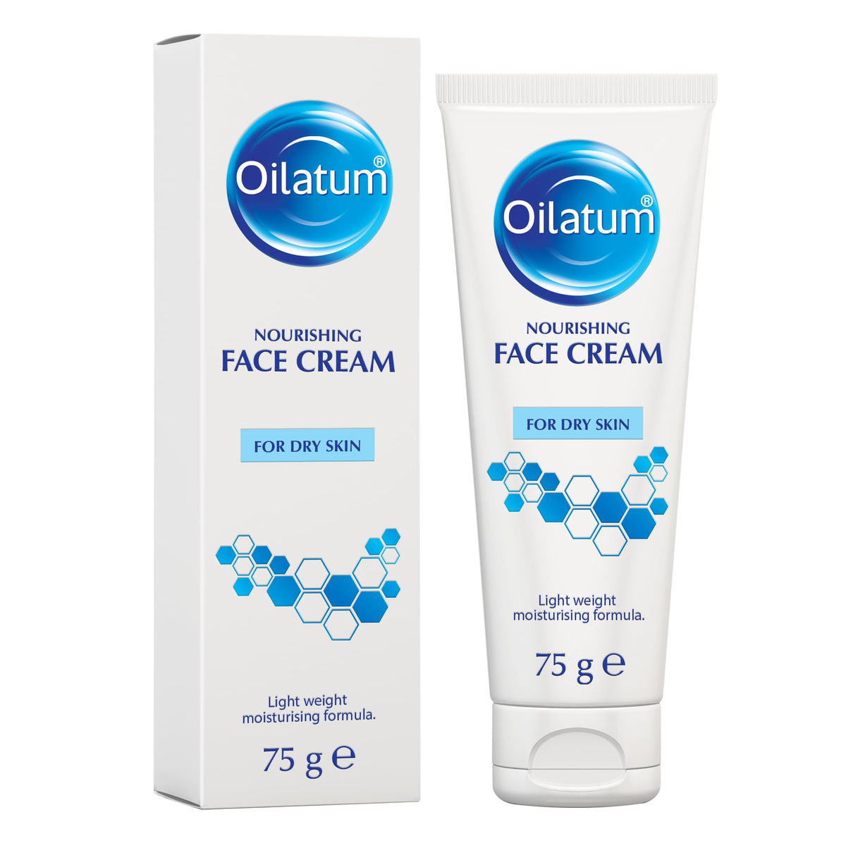 Oilatum Nourishing Face Cream 75g - Gentle Lotion for Dry & Sensitive Skin, Makeup Base