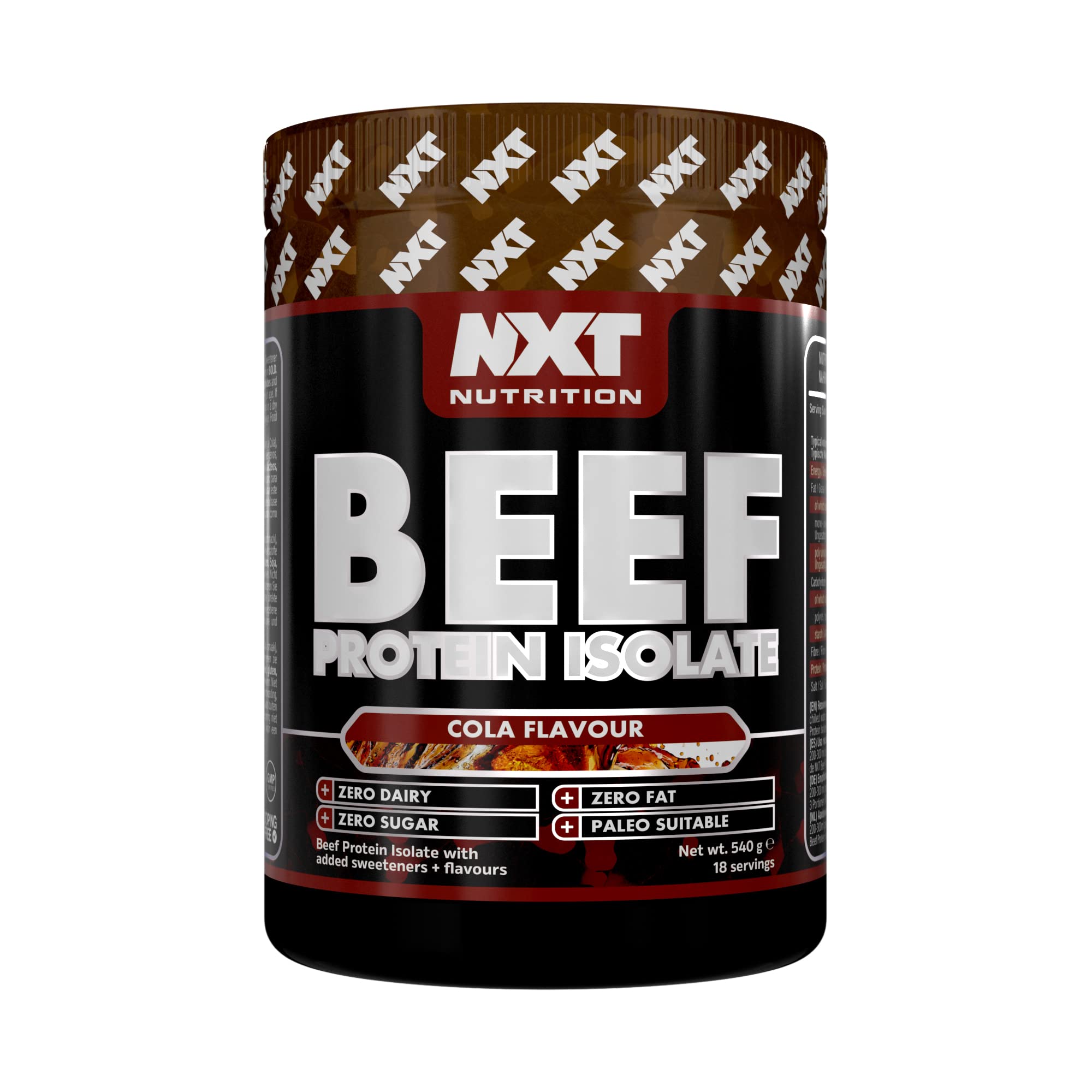 NXT Nutrition Beef Protein Isolate - Cola 540g Dairy-Free Protein Powder