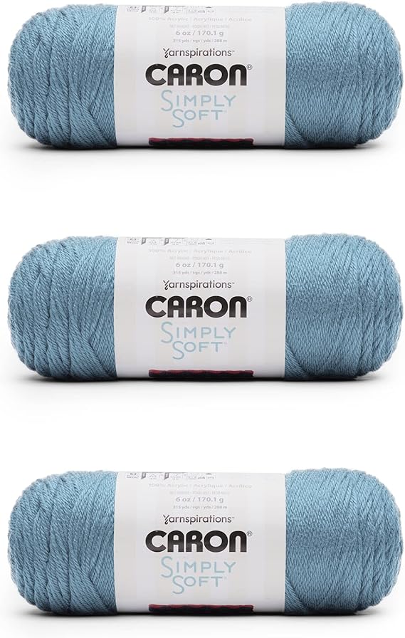 "Caron Simply Soft Yarn - Light Country Blue (6 oz)"