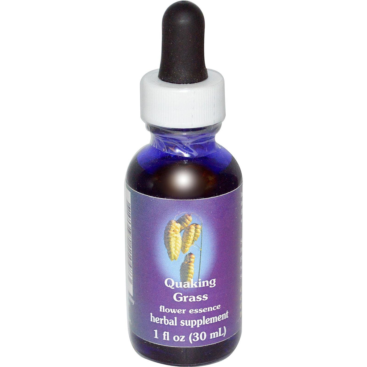 Quaking Grass Flower Essence Dropper Supplement - 1 Ounce Natural Grounding Aid