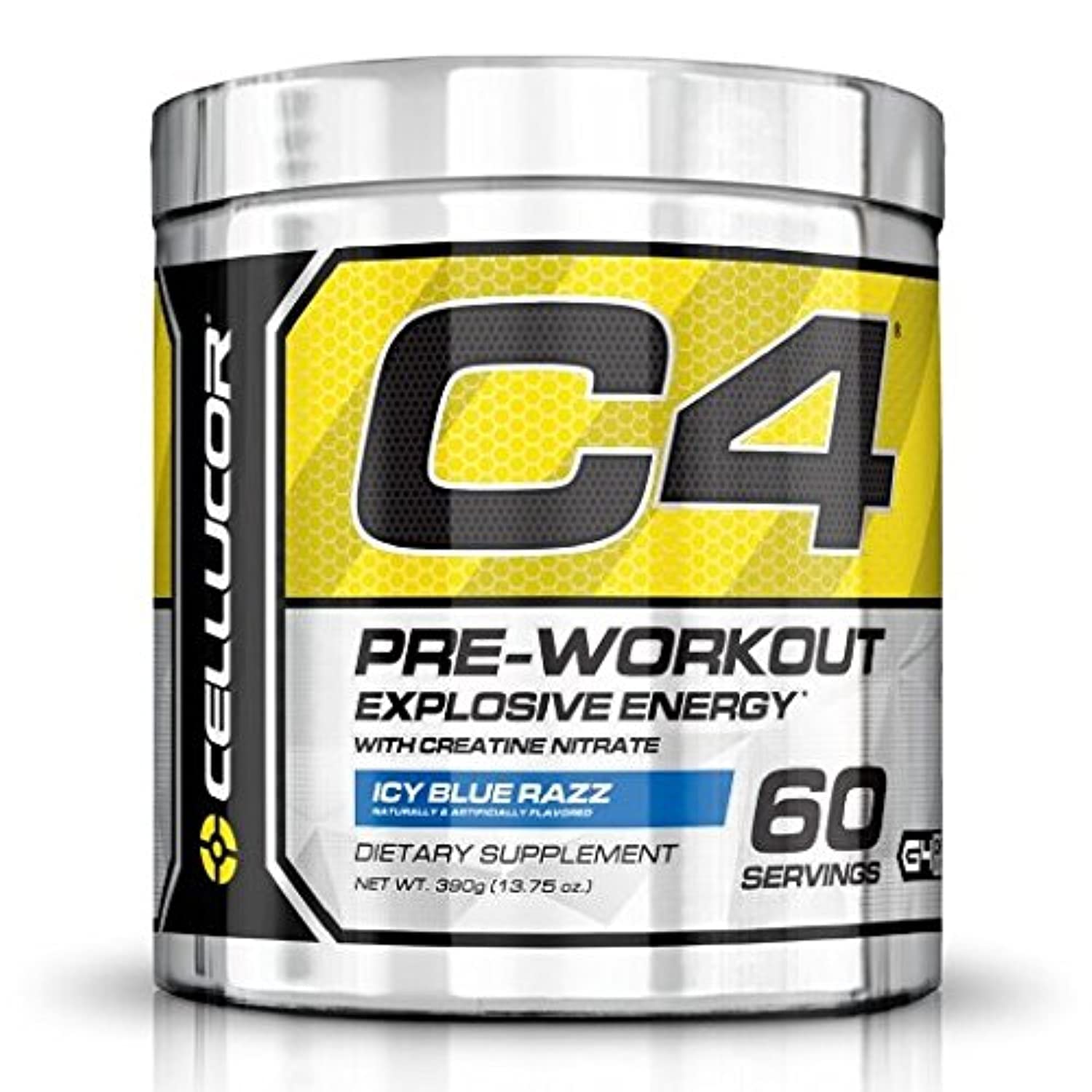 C4 Gen-4 Pre-Workout Powder – Icy Blue Razz – 60 Servings – Advanced Energy & Pump