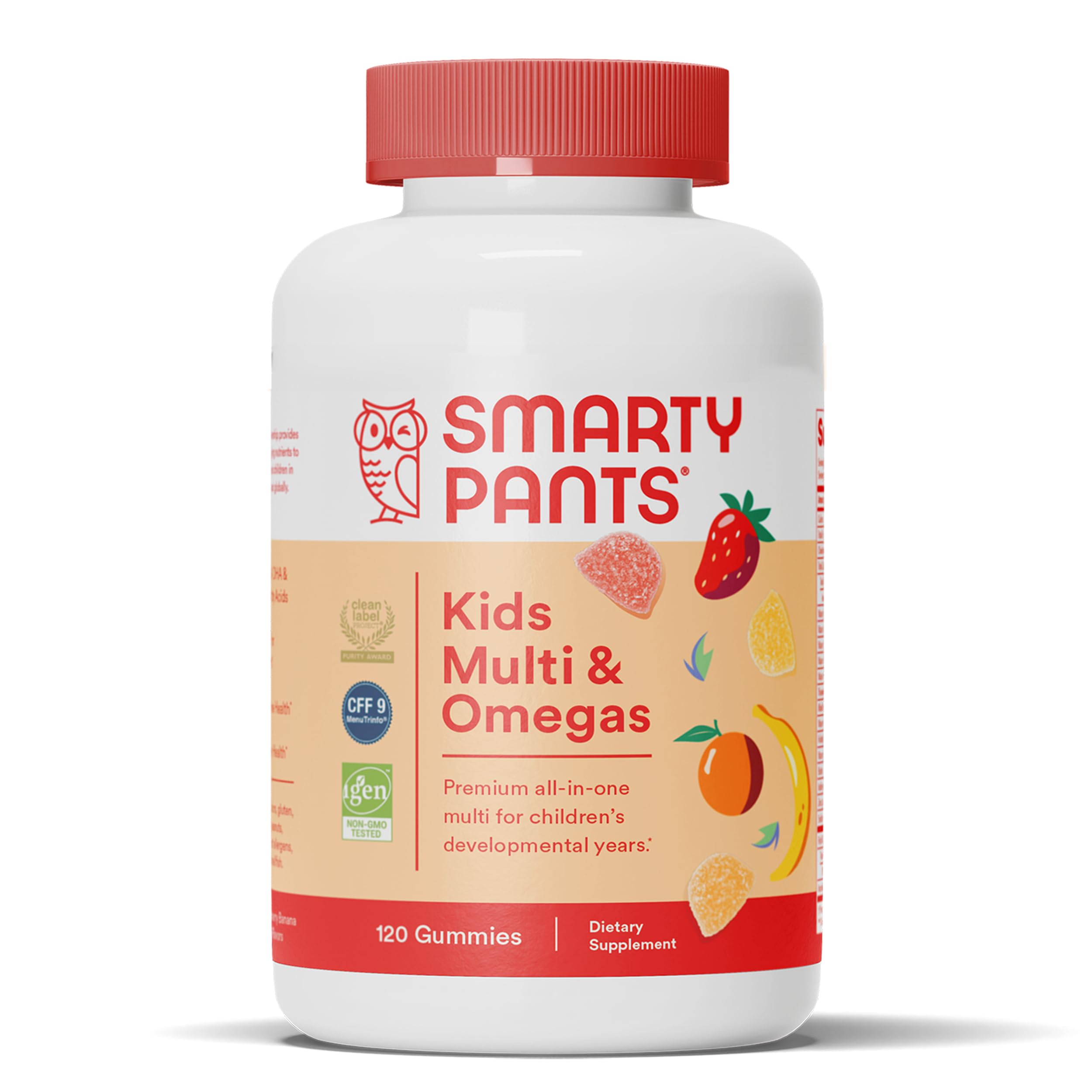 SmartyPants Kids Daily Zinc Gummies - Omega 3 Fish Oil Multivitamin for Immunity - Gluten Free