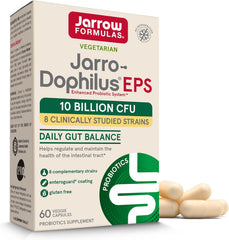 Jarrow Formulas Jarro-Dophilus EPS Probiotics 10 Billion CFU for Intestinal Tract Support, Probiotic Supplement for Gut Health for Women and Men, 60 Veggie Capsules, Up to a 30 Day Supply