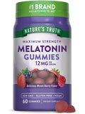 Nature's Truth Melatonin Gummies - 12mg - Mixed Berry Flavor - Vegan & Non-GMO - 60 Count