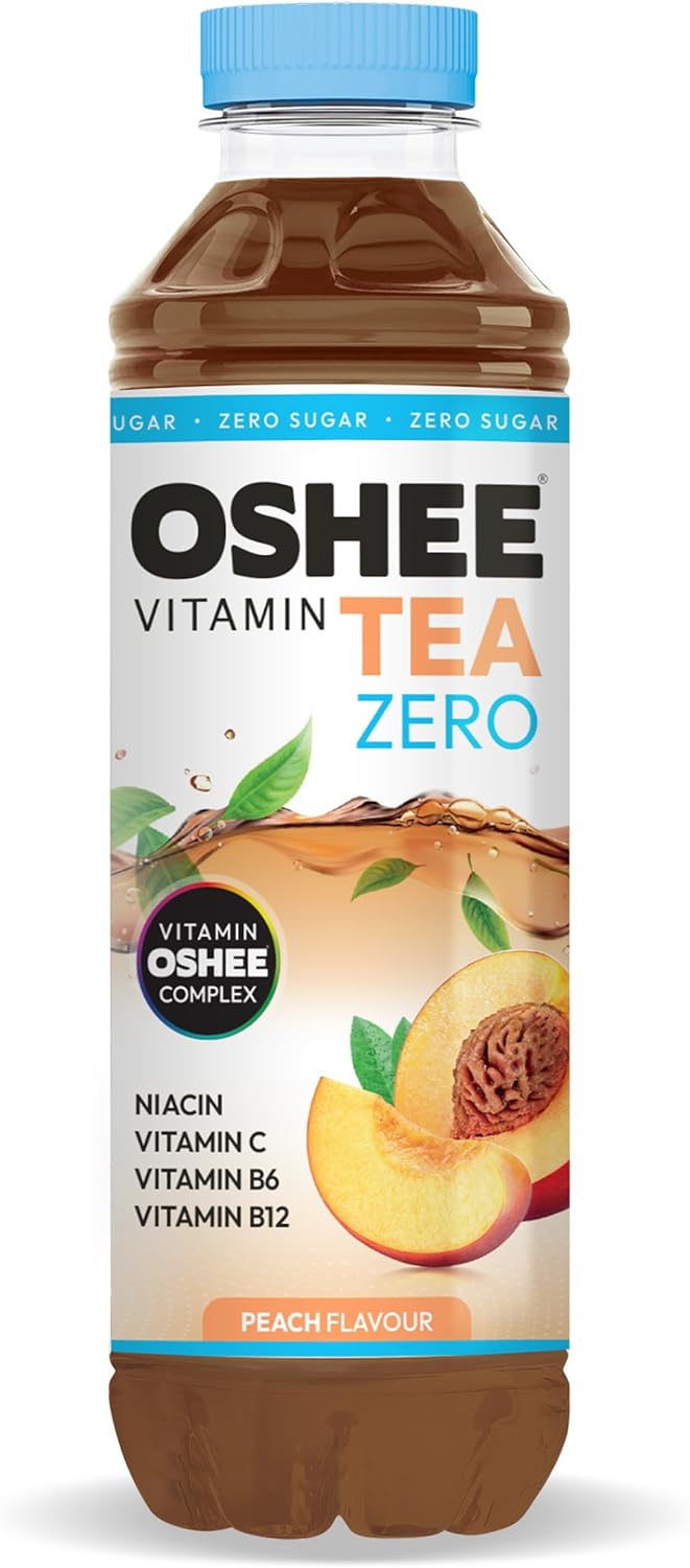 Oshee Zero Peach Flavor Vitamin Tea - 555ml Sugar-Free Refreshment