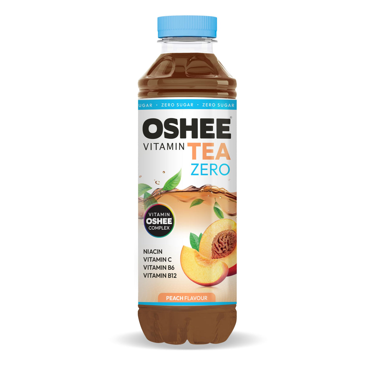 Oshee Zero Peach Flavor Vitamin Tea - 555ml Sugar-Free Refreshment