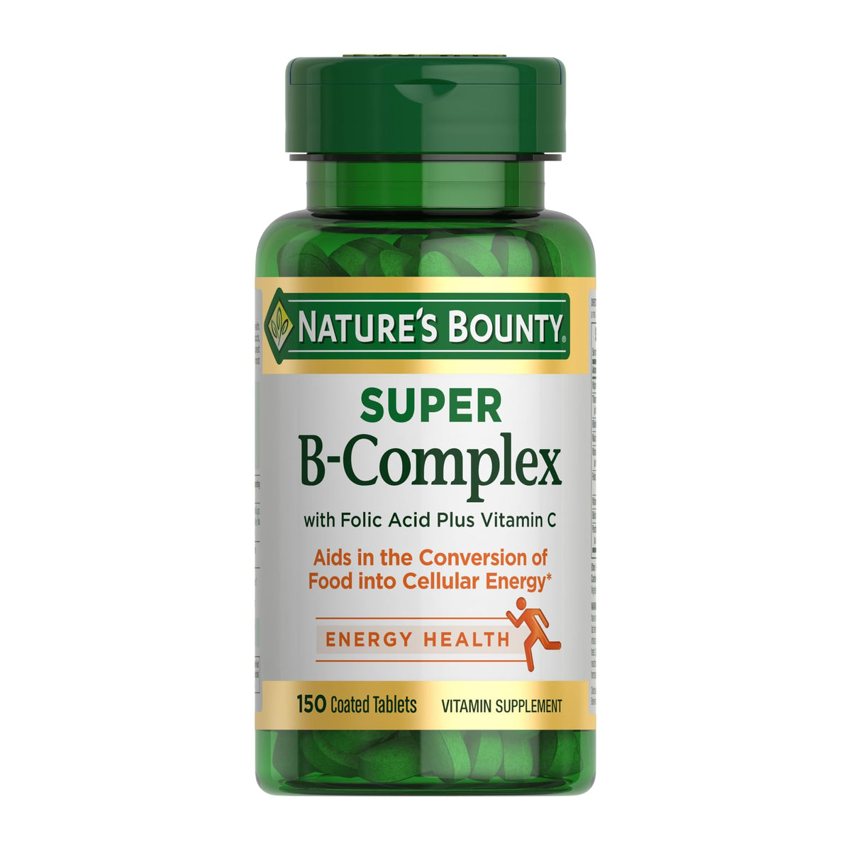Nature's Bounty Super B-Complex with Folic Acid & Vitamin C - 150 Tablets
