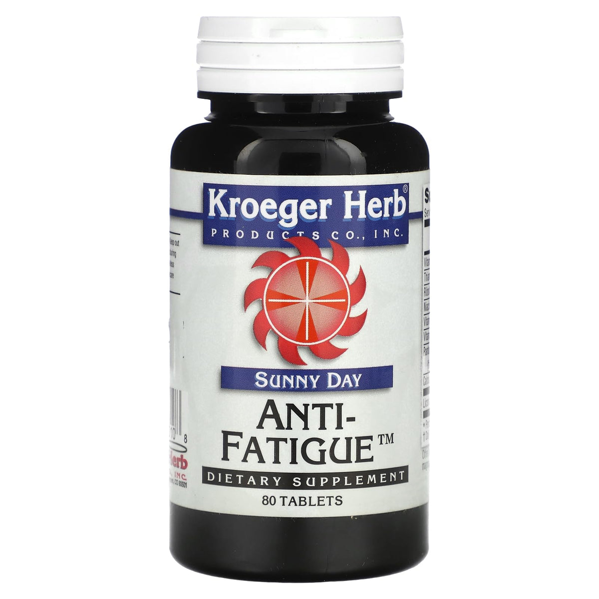 Kroeger Herb Co Sunny Day Anti-Fatigue Supplement - 80 Tablets
