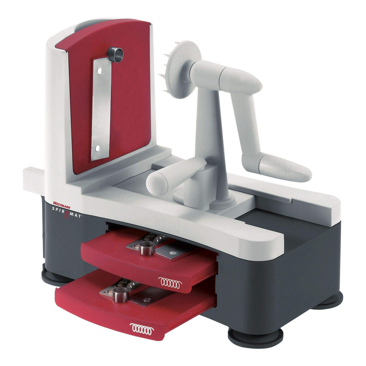Westmark Spiromat Spiral Slicer for Zoodles, Vegetable & Fruit Pasta with 3 Blades