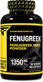 Primaforce Fenugreek Seed 1350mg Capsules - 180 Count Non-GMO Herbal for Men & Women Wellness