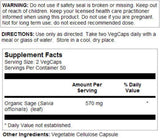 Solaray Organic Sage: 100 VegCaps for Digestive & Cognitive Support