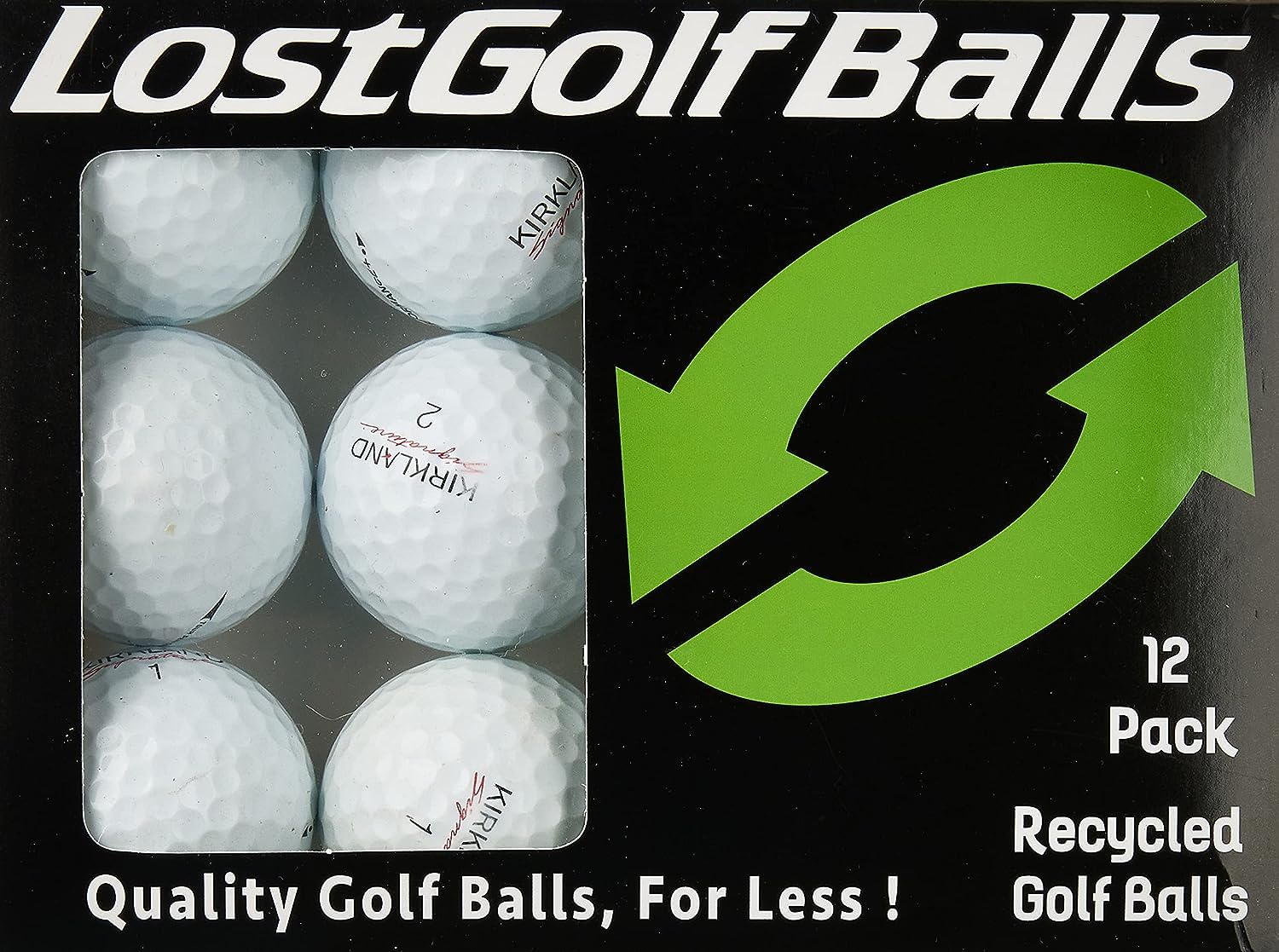 Kirkland Signature Pre-Owned Golf Balls - Quality Used Balls, 12 Pack for Value-Driven Golfers