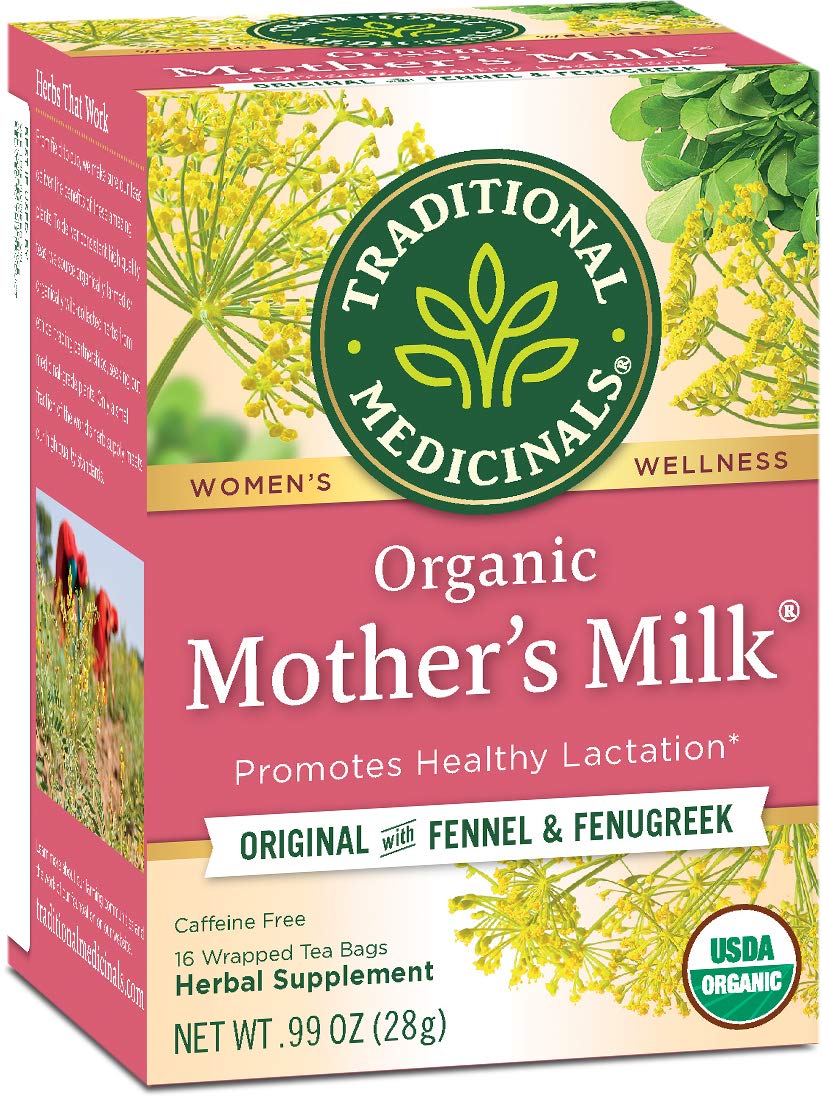 Traditional Medicinals Organic Mother's Milk Tea - Promotes Healthy Lactation for Breastfeeding Moms - 16 Tea Bags