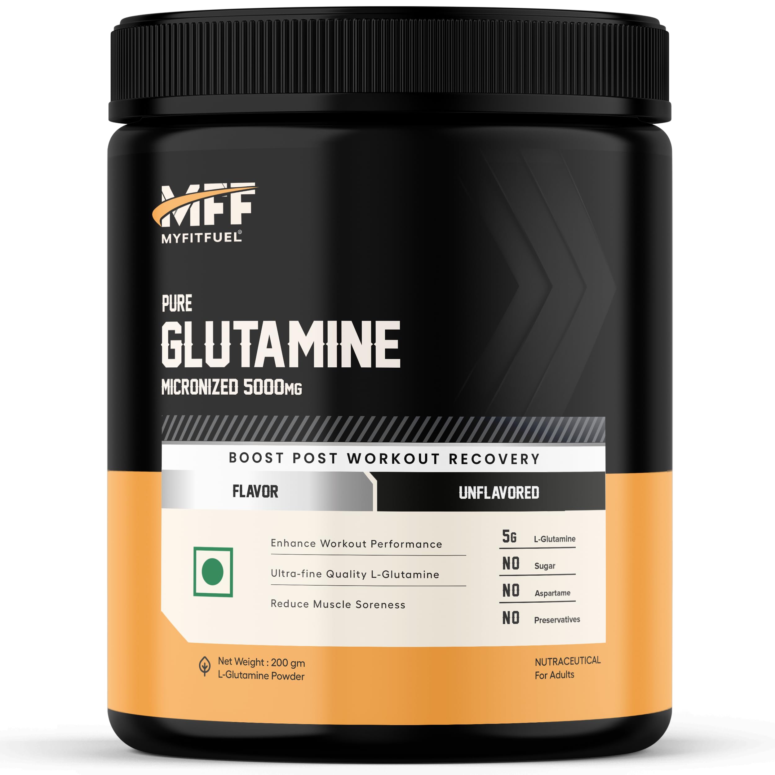 MyFitFuel Pure Micronized L-Glutamine | 200g Unflavoured Gut & Muscle Recovery