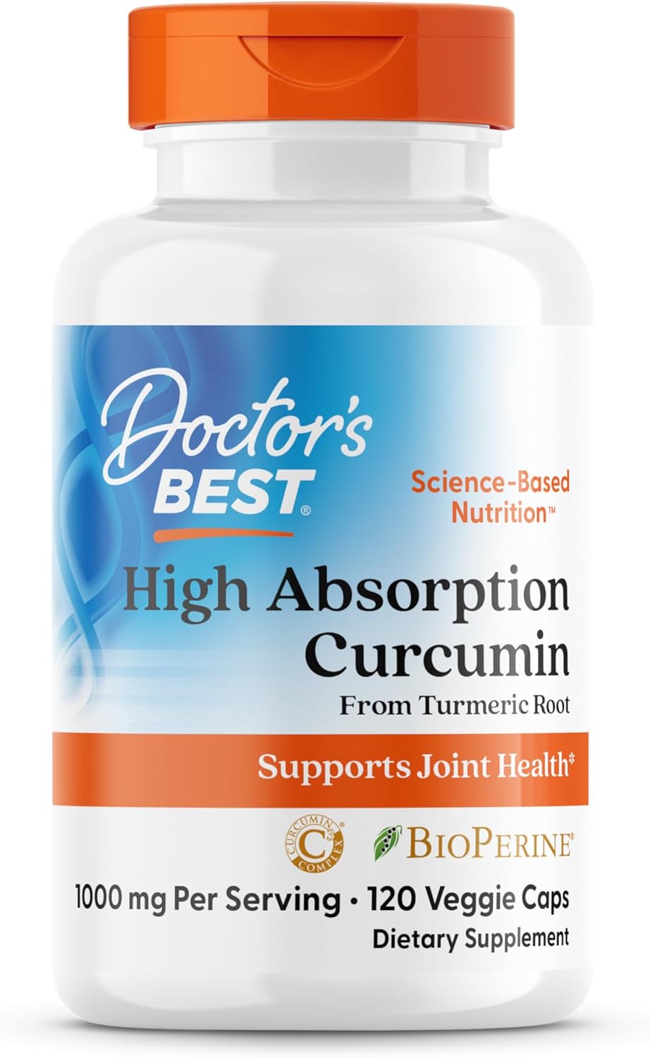 Doctor's Best High Absorption Curcumin Turmeric with BioPerine® 120 Veggie Caps