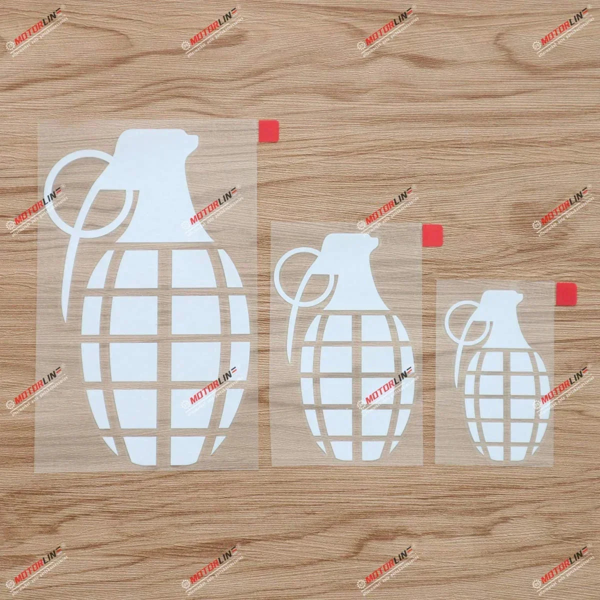 3S MOTORLINE Hand Grenade Decals (3-Pack) - Car, Boat, Laptop Stickers
