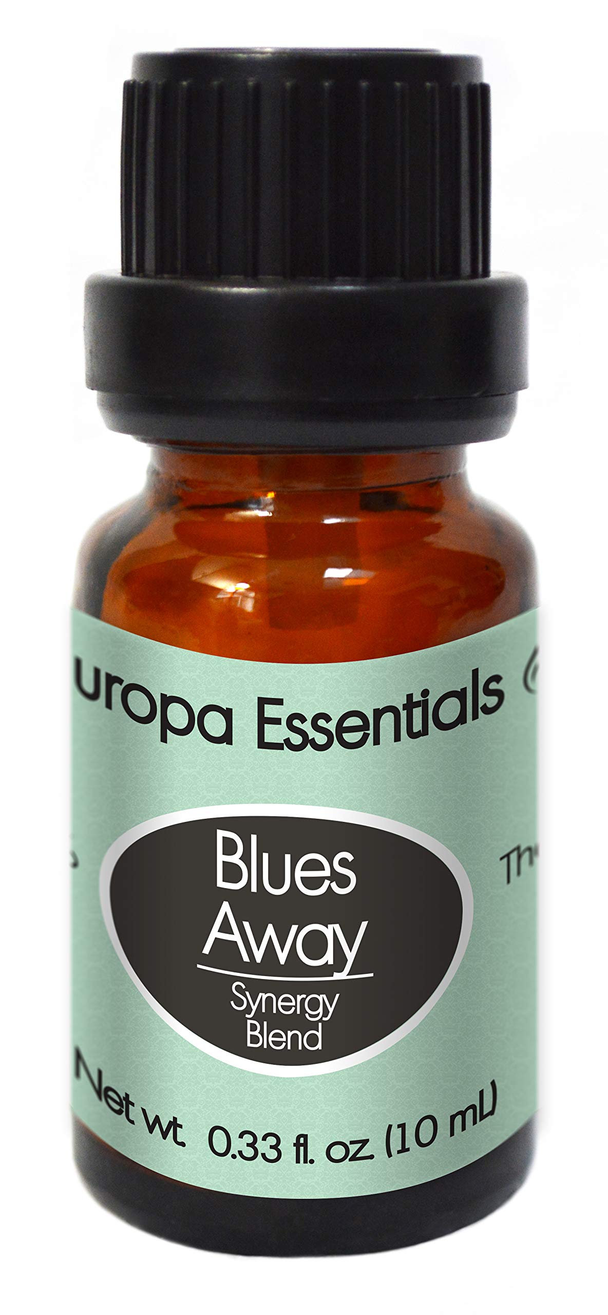 Europa Essentials All Natural BLUES AWAY Mood Lifting Synergy Essential Oil Blend – Pure Therapeutic Grade with Ylang Ylang, Wild Orange & Peppermint, 10ml