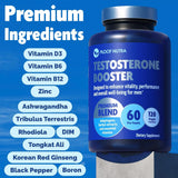 مكمل testosterone booster مع الأشواغاندا والتونكات علي لتعزيز القوة والطاقة.