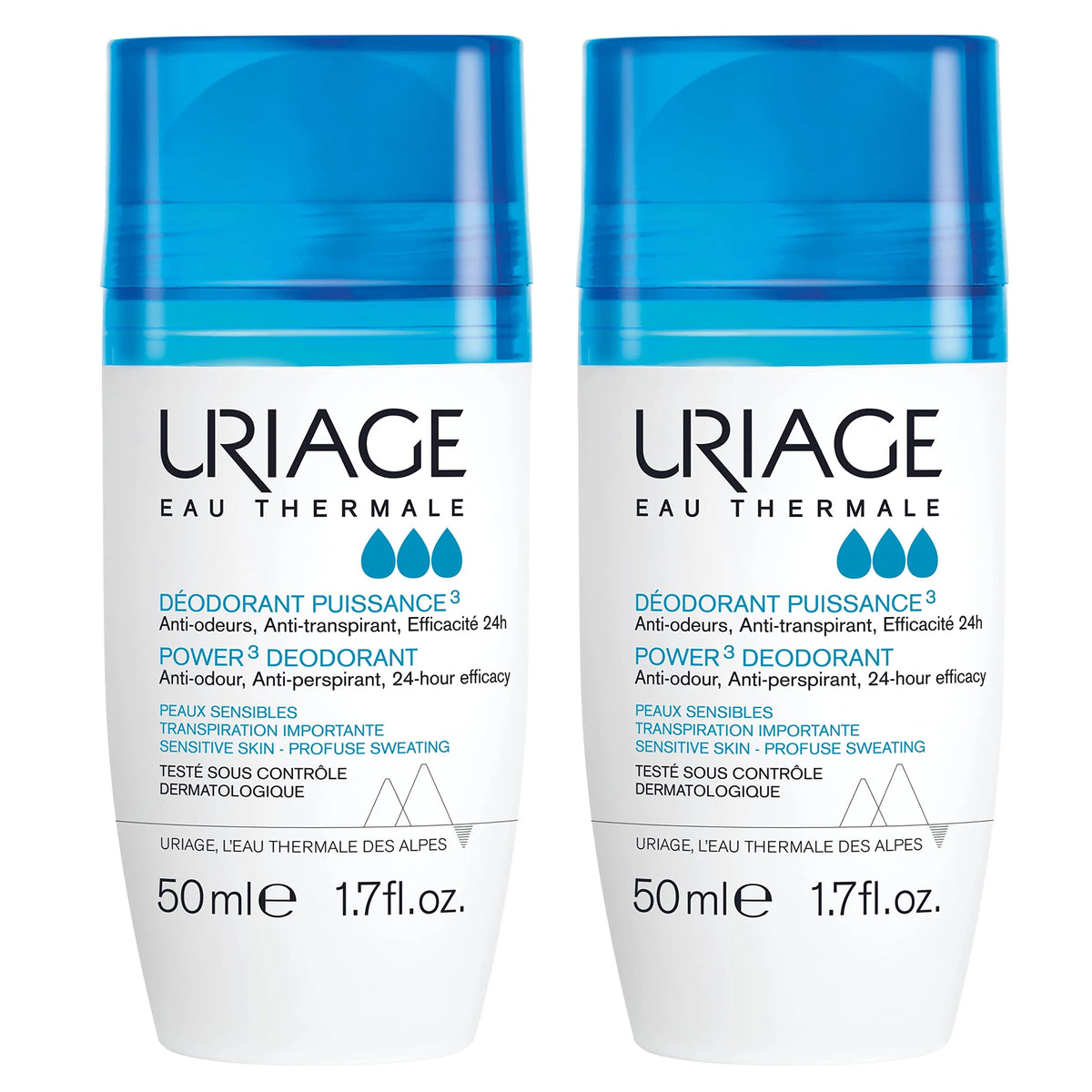 Uriage Power 3 Antiperspirant: Clinical Strength Deodorant (50ml)