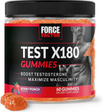مكمل TEST X180 للرجال - غummies مع تونكات علي وعرق السوس لتعزيز الاندروجين والطاقة