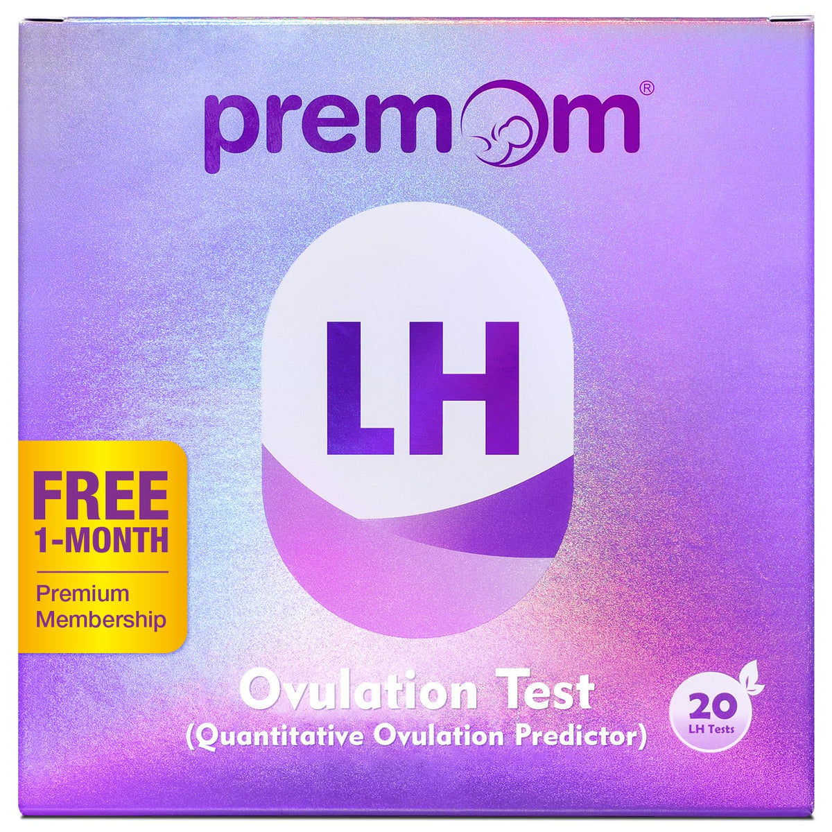 Premom Semi-Quantitative Ovulation Test Kit with Digital Reader & 20 LH Strips
