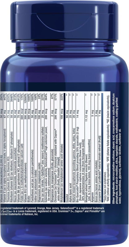 Life Extension Two-Per-Day Multivitamin – Daily Dose of Vitamins & Minerals for Men and Women - Complete Essential Vitamin Supplement for Energy, Health – Gluten-Free – Non-GMO – 60 Tablets