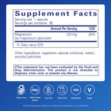 ماغنيسيوم Glycinate، 90 كبسولة، لدعم تخفيف الإجهاد النفسي والنوم وصحة القلب.