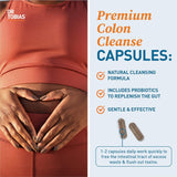 Dr. Tobias 14-day colon cleanse with cascara sagrada, psyllium husk, and probiotics
