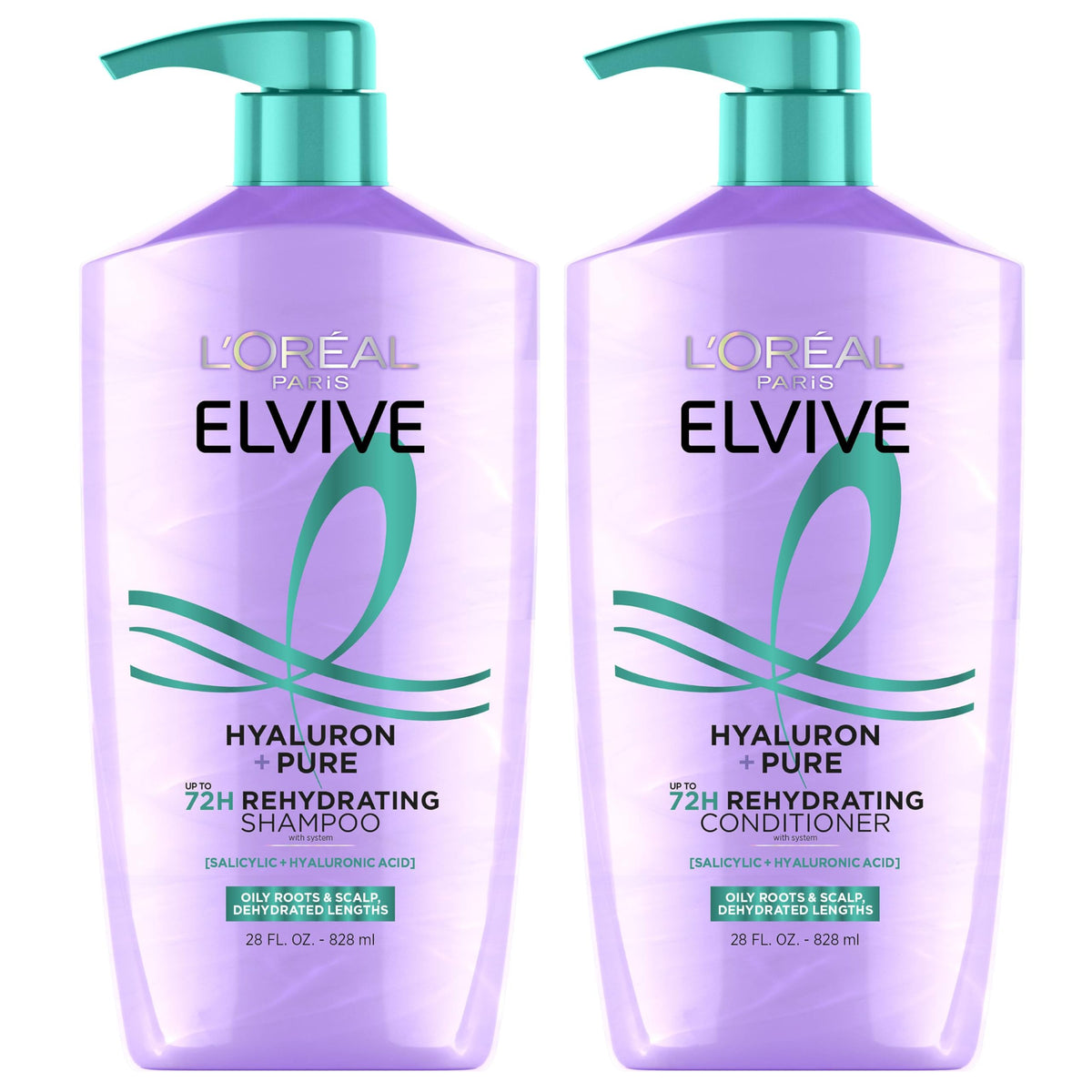 Elvive Hyaluron + Pure Shampoo & Conditioner Set by L’Oréal Paris