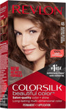 Revlon ColorSilk with Bond Repair Complex, Permanent Hair Color, 100% Gray Coverage, Ammonia Free Hair Dye, Vegan Keratin, 46 Medium Golden Chestnut Brown