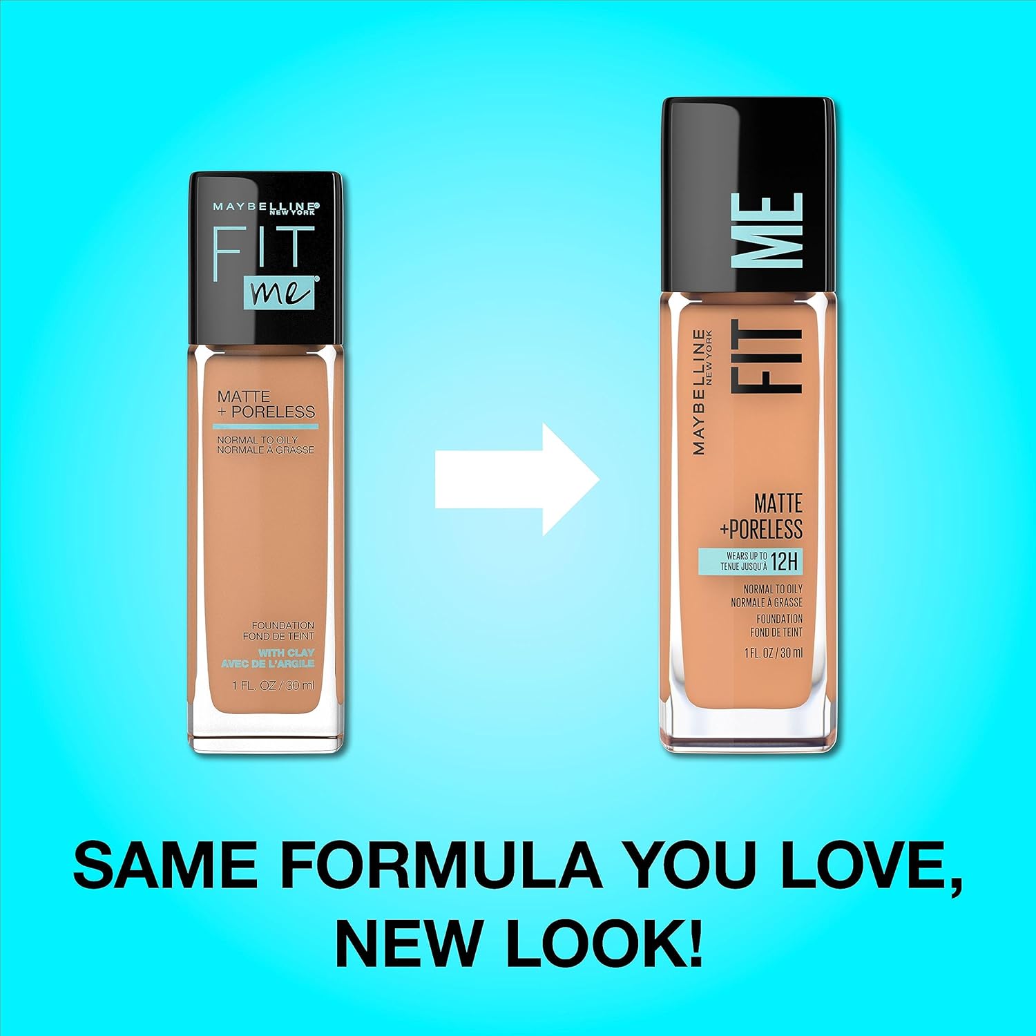 foundation سائل Maybelline Fit Me Matte + Poreless بلون Coconut، خالي من الزيت Khali من المسام.