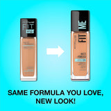 foundation سائل Maybelline Fit Me Matte + Poreless بلون Coconut، خالي من الزيت Khali من المسام.