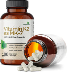Futurebiotics Vitamin K2 as MK-7 100 mcg, Supports Strong Bones - Non-GMO, 100 Vegetarian Capsules