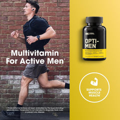 Optimum Nutrition Opti-Men, Vitamin C, Zinc and Vitamin D, E, B12 for Immune Support Mens Daily Multivitamin Supplement, 90 Count (Packaging May Vary)
