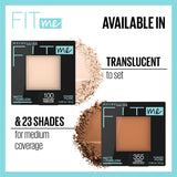 Maybelline Fit Me Matte + Poreless Pressed Powder in Creamy Beige: long-lasting matte setting powder.