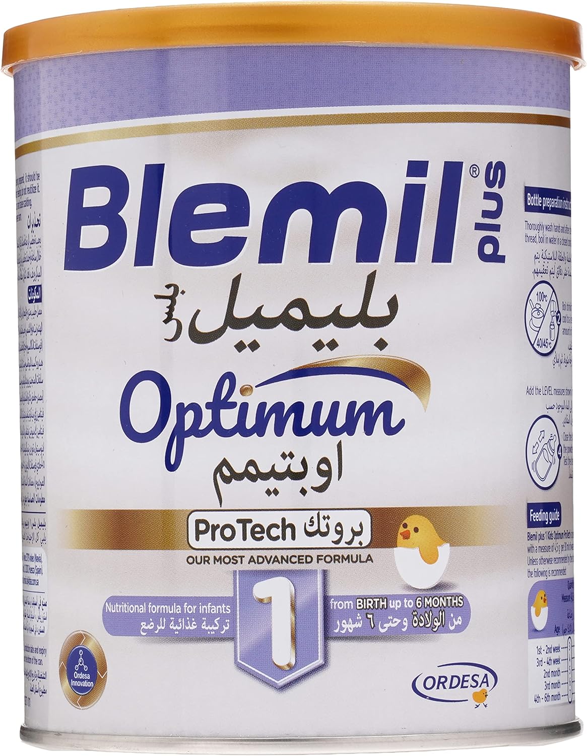 Blemil Plus 1 Optimum Protech Nutritional Formula - Cow's Milk Powder for Infants Birth to 6 Months, 400g