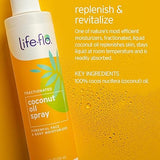 Life-flo Fractionated Coconut Oil Spray - 8 oz - Lightweight Moisturizer for Skin & Hair