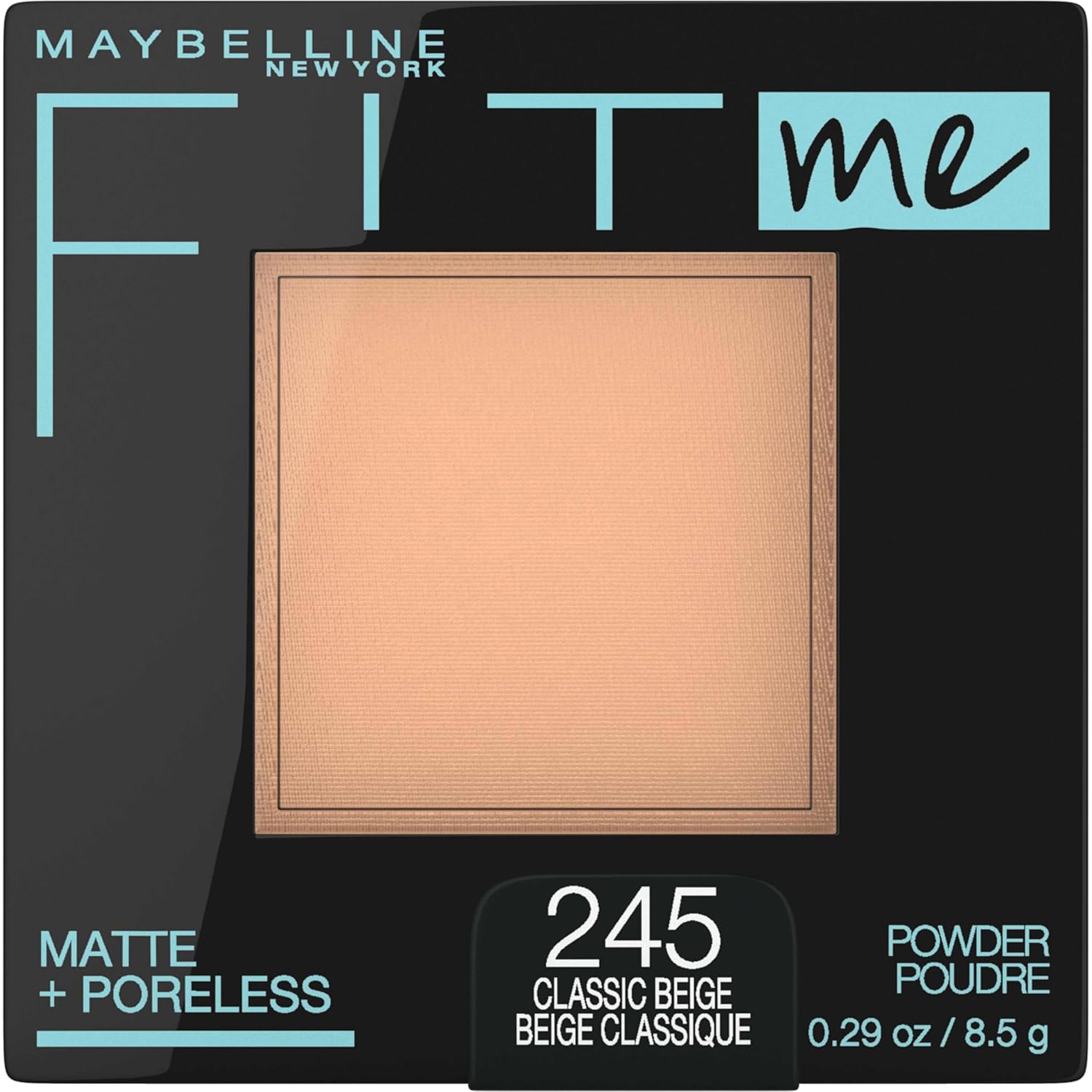 Maybelline Fit Me Matte + Poreless Pressed Powder in Classic Beige: matte, poreless setting powder.