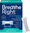 Breathe Right Extra Clear Drug-Free Nasal Strips (44 Count) for Congestion Relief & Better Sleep