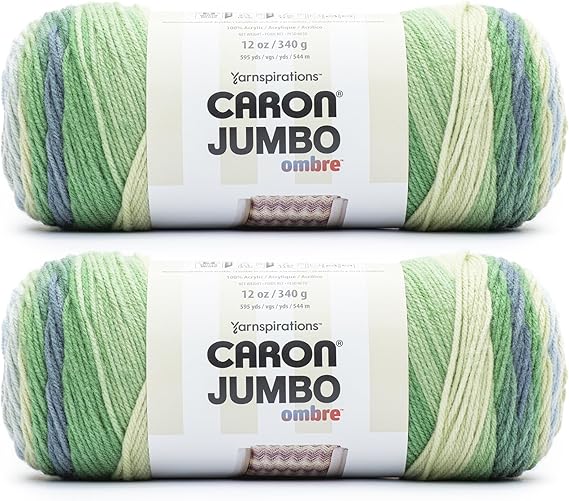 "Caron Jumbo Ombre Yarn - Lake Mist (2-Pack)"