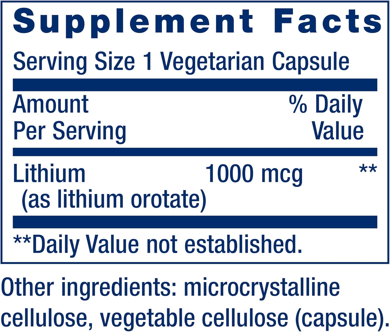 Life Extension Lithium 1000 mcg - for Brain Health, Anti-Aging & Longevity - Memory & Cognition, Mood Support Supplement -Once Daily - Gluten-Free,...