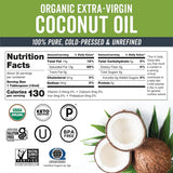 Viva Naturals Organic Unrefined Coconut Oil - Cold-Pressed Extra Virgin, 16oz for Cooking, Hair & Skin