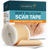 NUVADERMIS Silicone Scar Tape for Surgical Scars, 120x1.5 Roll